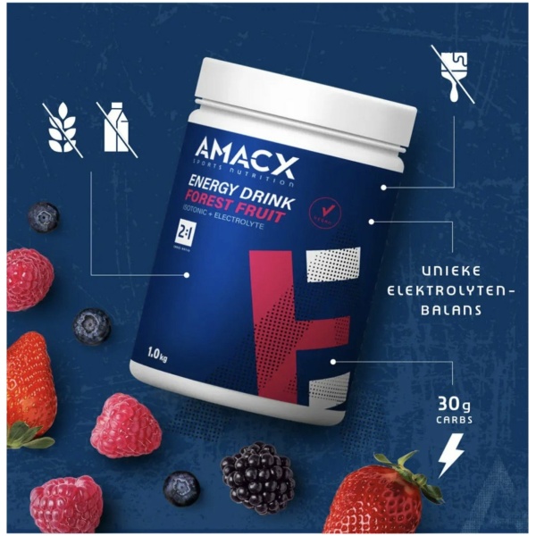 energy drink 2:1 isotonic forest fruit 1kg - Afbeelding 2