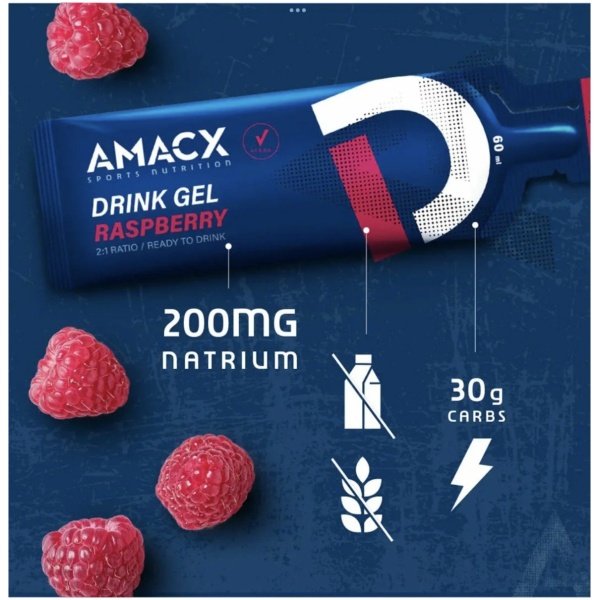 drink gel 60ml raspberry - Afbeelding 2
