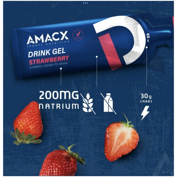 drink gel 60ml strawberry - Afbeelding 2